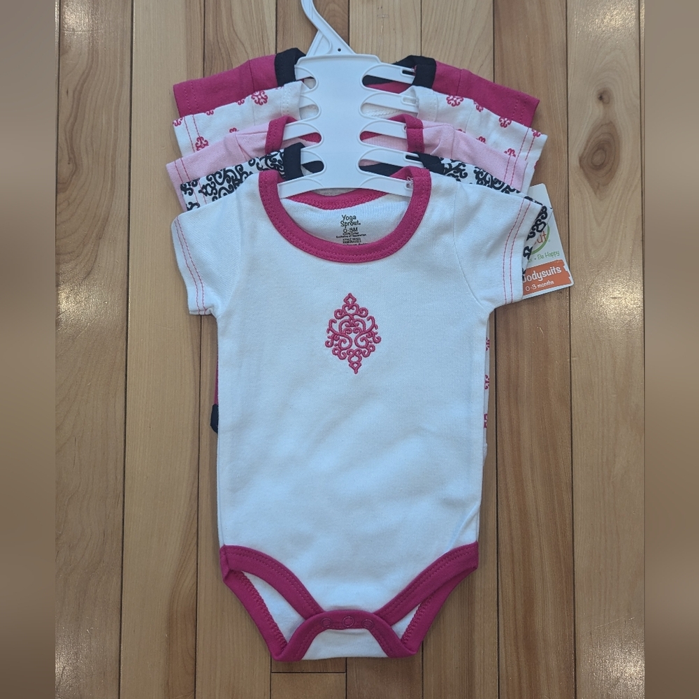 Carter's Pink and White Baby Bodysuit Set